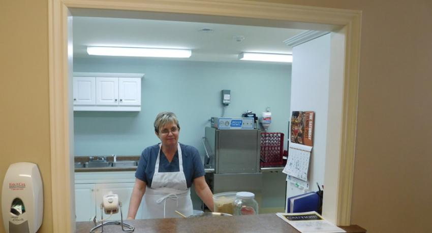 meal preparation at Nine Mile Villa